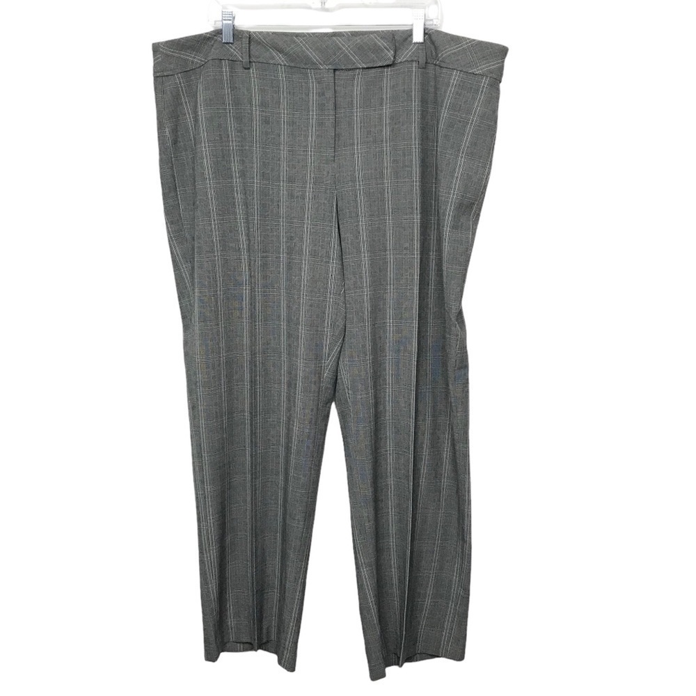 Emma James Gray Check Plaid Dress Pants Size 18W